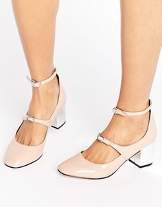 Туфли на блочном каблуке ASOS SNAPSHOT - Бежевый