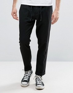 Суженные укороченные брюки со складками Sisley - Черный