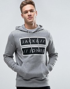 Худи с графическим принтом Jack &amp; Jones Core - Серый