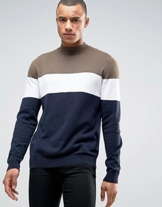 Джемпер в стиле колор блок New Look - Темно-синий