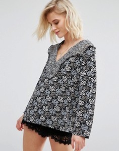 Блузка с цветочным принтом Boohoo - Мульти