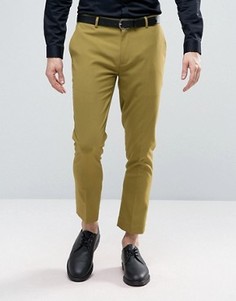 Супероблегающие укороченные брюки ASOS - Зеленый