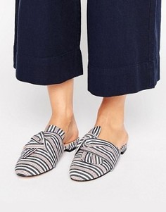 Балетки-сабо с отделкой в стиле банта ASOS LUCKY - Мульти