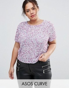 Футболка с пайетками ASOS CURVE - Мульти