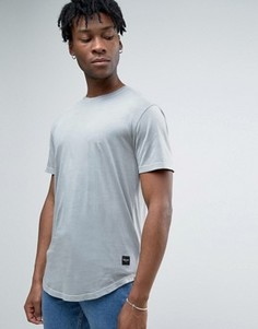 Удлиненная футболка с асимметричным краем Only & Sons - Зеленый