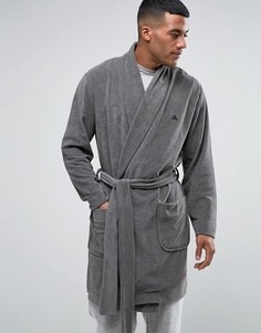 Махровый халат с логотипом ASOS - Серый