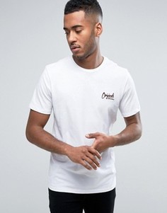 Футболка с логотипом на груди Jack &amp; Jones Originals - Белый