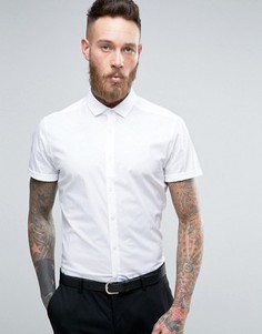 Белая узкая рубашка стретч ASOS - Белый