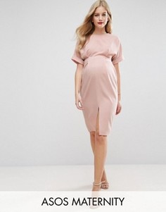 Платье с разрезом спереди ASOS Maternity - Розовый