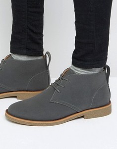 Серые дезерты из искусственной замши New Look - Черный