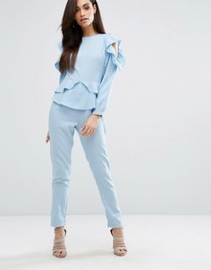 Комбинезон с оборками Prettylittlething - Синий