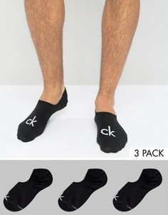 3 пары черных спортивных носков Calvin Klein - Черный