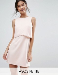 Платье мини с кроп-топом и отделкой ASOS PETITE - Розовый