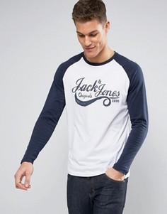 Лонгслив с рукавами реглан Jack &amp; Jones - Белый