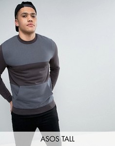 Свитшот со вставками ASOS TALL - Черный