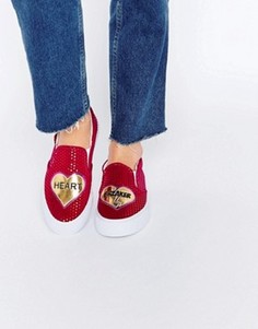 Кроссовки ASOS DELORES Heart Breaker - Розовый