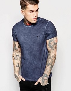 Футболка с маслянистым эффектом Religion - Темно-синий