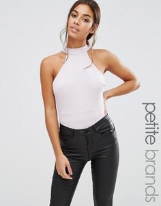 Боди из сеточки с зубчатой кромкой Boohoo Petite - Фиолетовый