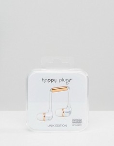 Белые наушники с мраморным принтом Happy Plugs Carrara - Мульти