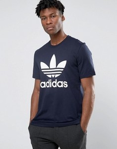 Футболка с трилистником adidas Originals AY7710 - Синий
