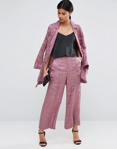 Юбка-шорты с широкими штанинами и принтом ASOS - Розовый