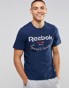 Синяя футболка Reebok Legend &amp; Tradition AY1203 - Синий