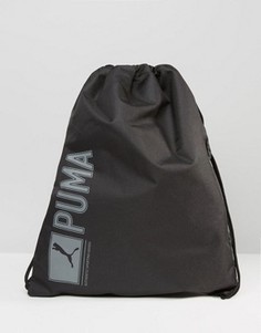Черный рюкзак с затягивающимся шнурком Puma Pioneer 7346801 - Черный