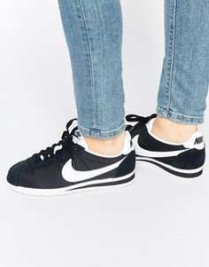 Черно-белые кроссовки Nike Classic Cortez - Черный