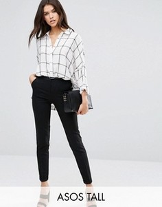 Брюки-сигареты с ремнем ASOS TALL - Черный
