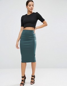 Юбка-карандаш с завышенной талией ASOS - Зеленый