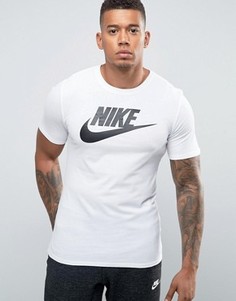 Белая футболка с большим логотипом Nike 696707-104 - Белый