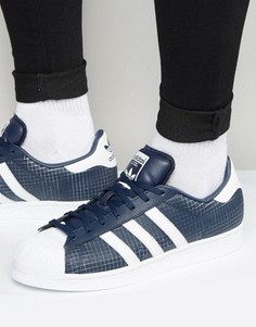 Синие кроссовки adidas Originals Superstar B72587 - Синий