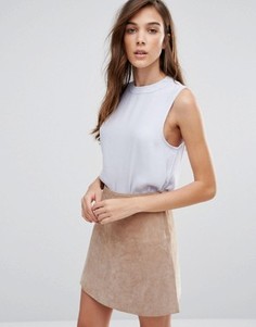 Тканый топ без рукавов New Look - Синий