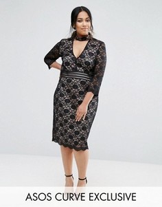 Кружевное платье мини ASOS CURVE - Мульти