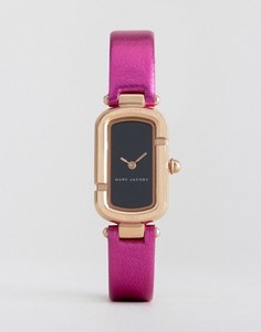 Часы с розовым кожаным ремешком металлик Marc Jacobs - Розовый