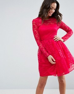 Кружевное платье мини для выпускного ASOS - Розовый