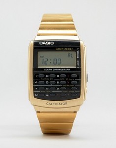 Черно-золотистые цифровые часы Casio - Черный