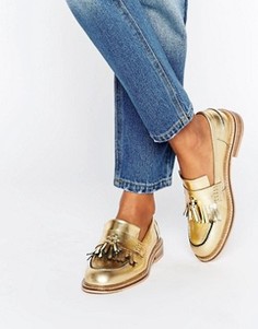 Кожаные лоферы ASOS MILANO Premium - Золотой