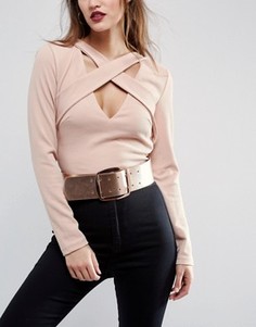 Широкий ремень с пряжкой ASOS - Медный