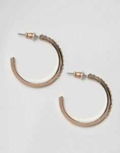 Серьги-кольца с кристаллами ASOS - Прозрачный
