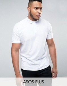 Белая футболка-поло ASOS PLUS - Белый