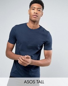 Темно-синяя футболка ASOS TALL - Синий