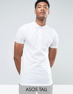 Белая футболка-поло ASOS TALL - Белый