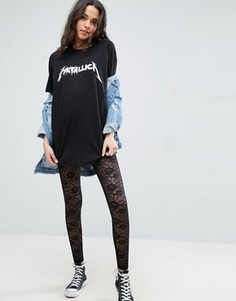 Кружевные фестивальные леггинсы ASOS Ultimate - Черный