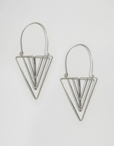 Треугольные серьги-кольца ASOS - Серебряный