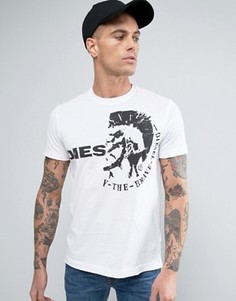 Футболка с ирокезом Diesel T-ULEE - Белый