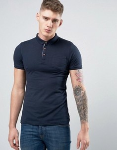 Однотонное трикотажное поло Brave Soul - Темно-синий