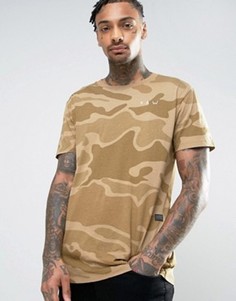 Свободная камуфляжная футболка G-Star BeRaw Qane - Бежевый