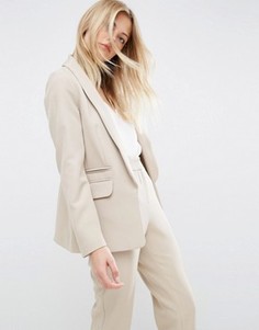 Блейзер без пуговиц ASOS Tailored - Stone