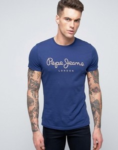 Футболка с логотипом Pepe Jeans Sail - Темно-синий